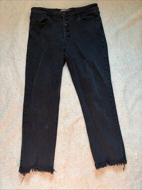 Just USA Black Slim Straight Button-Fly Jeans